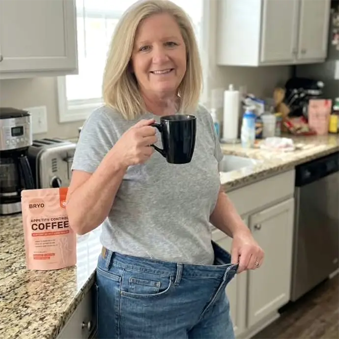 BRYO coffee powder being mixed with hot water – ready in 15 seconds