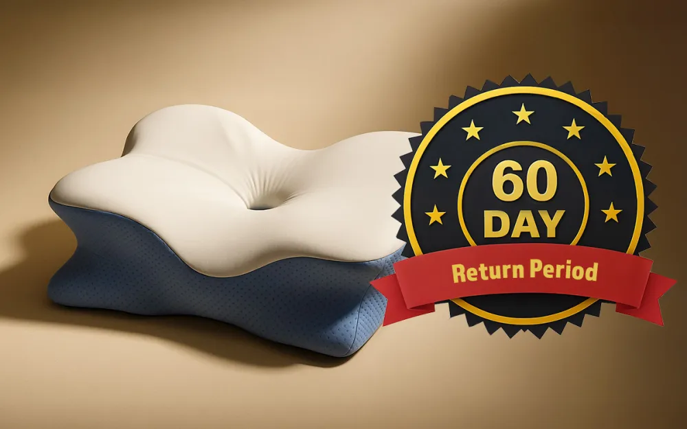 60-day money-back guarantee – Derila Pillow