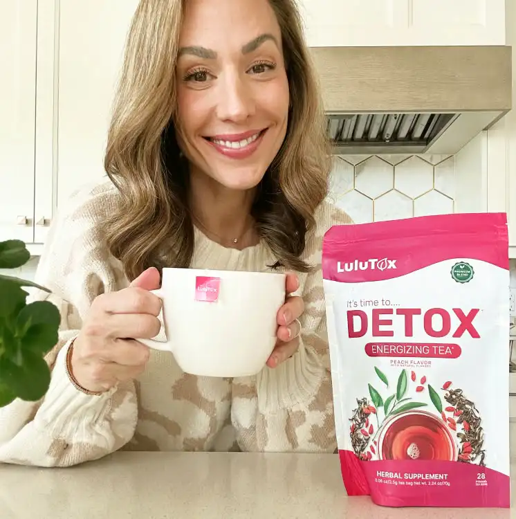 Lulutox Detox Tea Composition – Pyramid Bags with Peach Flavour