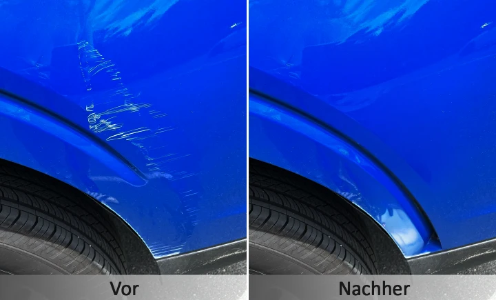 NuraFix comparison — before and after applying it to car paint